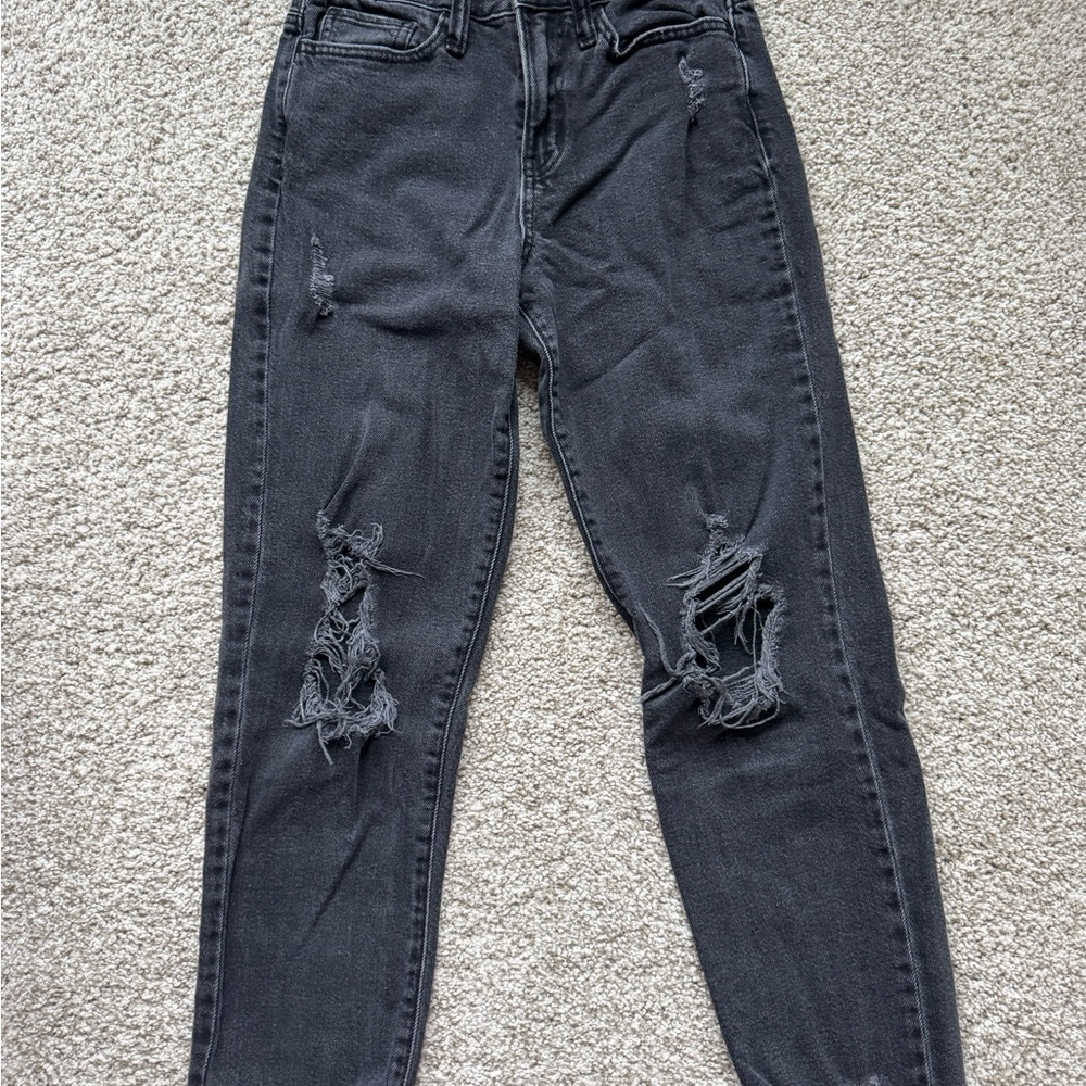 SO High Rise Black Mom Jeans